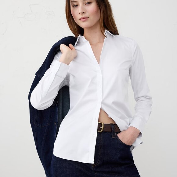 Banana Republic Factory Women's White Tailored Fit Button-Up Sz 4 - EUC! - Picture 1 of 9
